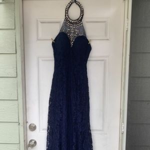 Lacey blue dress